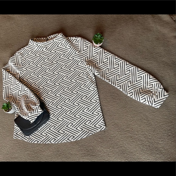 Anthropologie W5 Geometric Textured Blouse - Picture 1 of 5